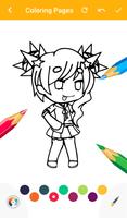 Gacha Coloring Book Game постер