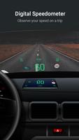 Car Dashboard Speedometer HUD Affiche