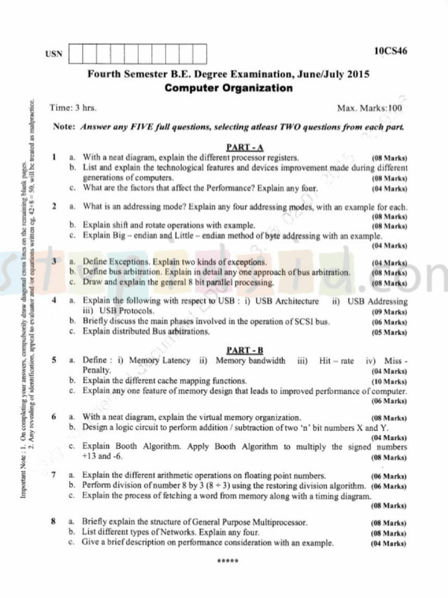 environmental studies question paper vtu