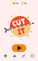 Cut it – Ein 50/50-Rätselspiel Plakat