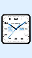 Square Analog Clock-7 Affiche