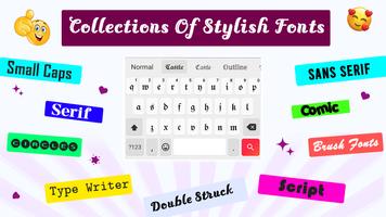 فونٹس کی بورڈ - Stylish text اسکرین شاٹ 1