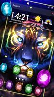 Tema Neon, Colorful, Tiger papel de parede HD imagem de tela 1