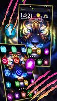 Tema Neon, Colorful, Tiger papel de parede HD imagem de tela 2