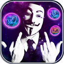 Anonymous, Hacker, Mask3D иконки тем фоновых HD APK