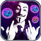 Anonymous Hacker Face Mask Themes & Wallpapers 圖標