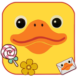 Tema Cartoon, Yellow, Duck papel de parede HD ícone
