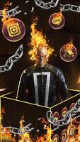 Tema Skull, Fire, Rider papel  imagem de tela 1