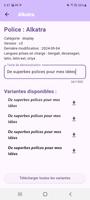 Rechercher des polices capture d'écran 3