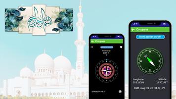 Digital Compass Qibla finder Plakat