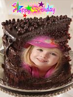 Birthday Chocolate Cake Frames الملصق