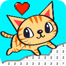 Chat à colorier par nombre - Pixel Art APK