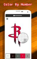 Basketball Logo Coloring By Number - Pixel Art ảnh chụp màn hình 2
