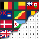 Flags Pixel Coloring By Number icône