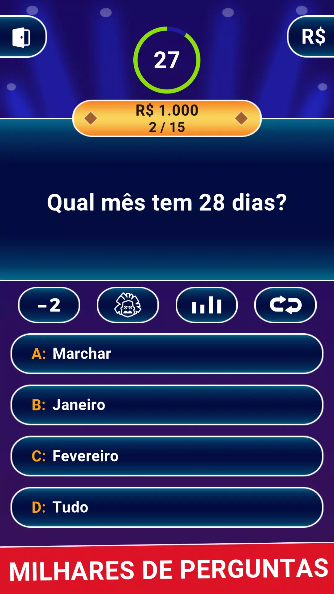 Download do APK de Treine Espanhol Show do Milhão para Android