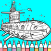 Submarine Coloring Book