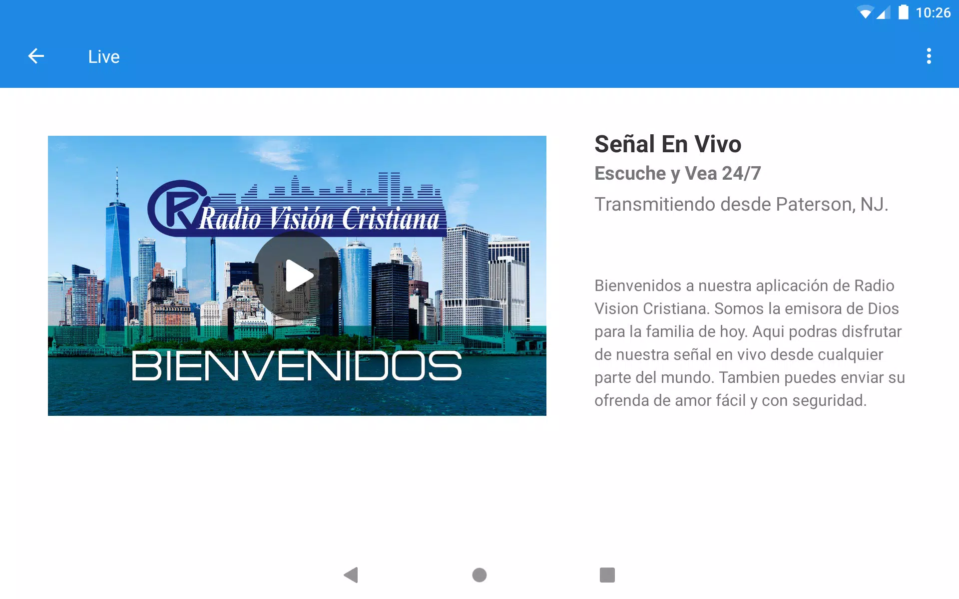 Descarga de APK de Radio Vision Cristiana para Android