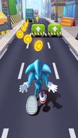 Subway Blue Hedgehog Rush Plakat