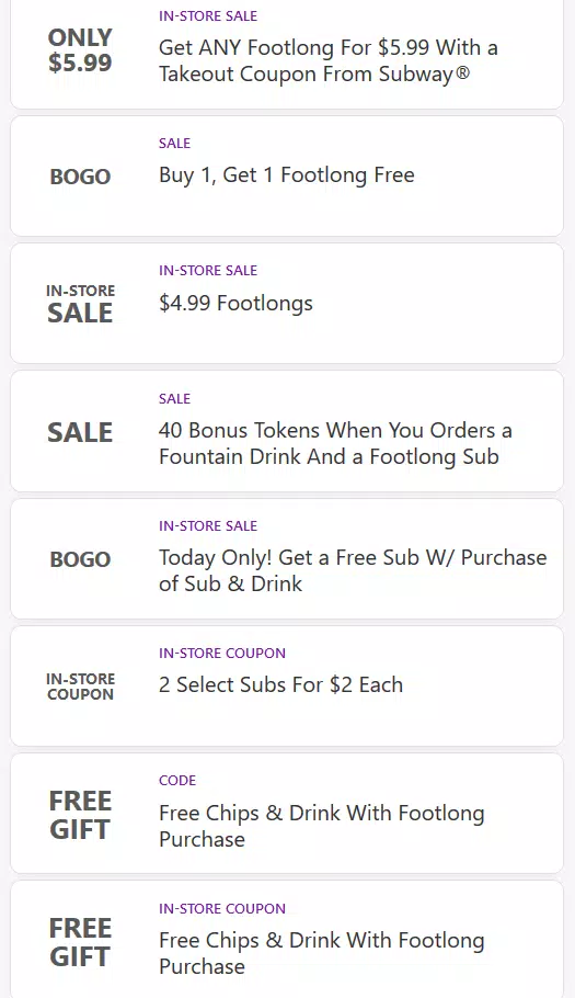 Subway coupon code bogo