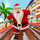 Subway Santa Claus Runner Xmas ícone