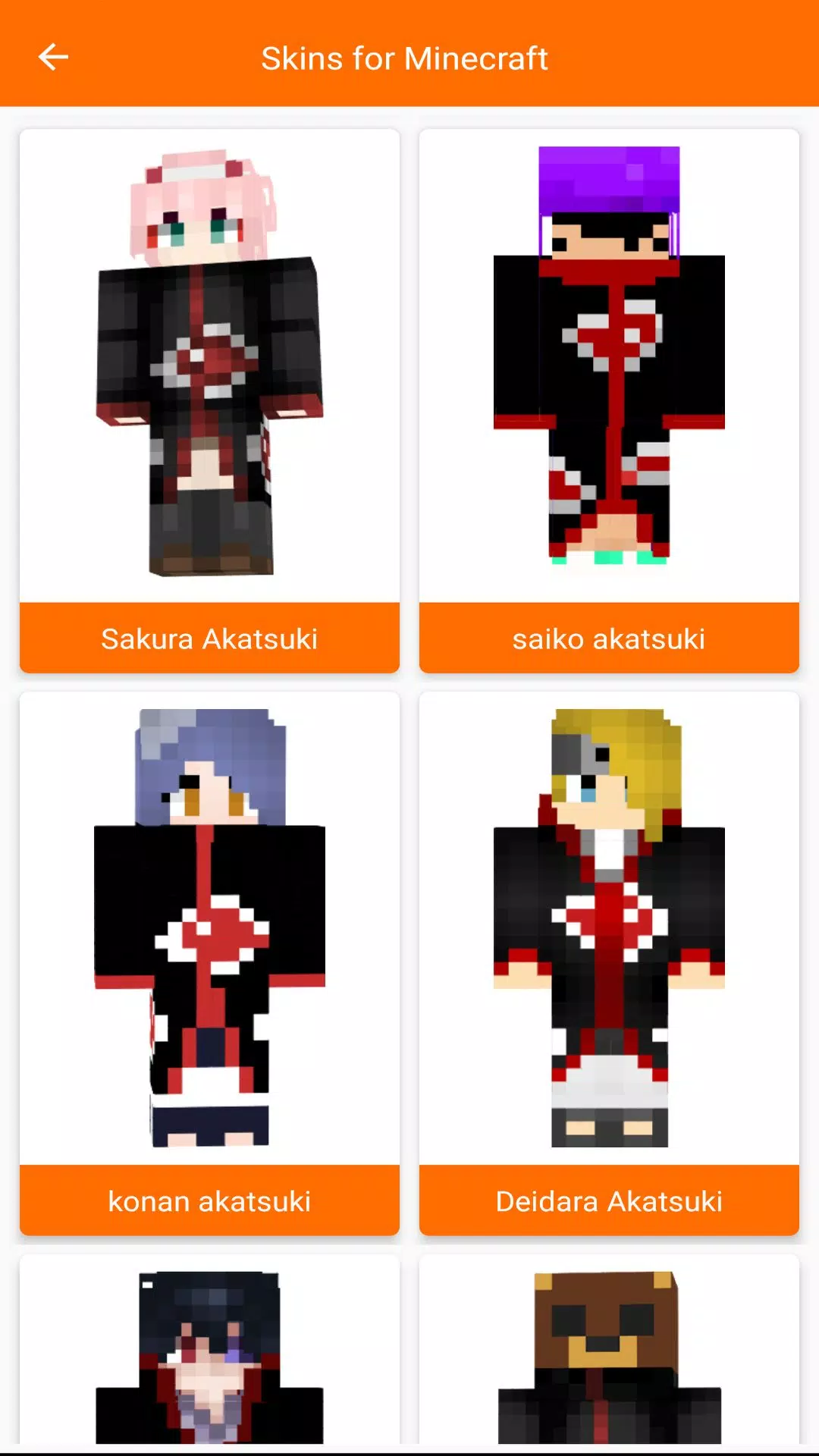 Akatsuki Skins for Minecraft APK for Android Download