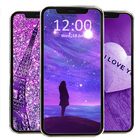 Purple Background Wallpaper icône