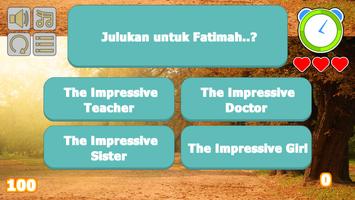 برنامه‌نما Fatimah Halilintar Trivia عکس از صفحه