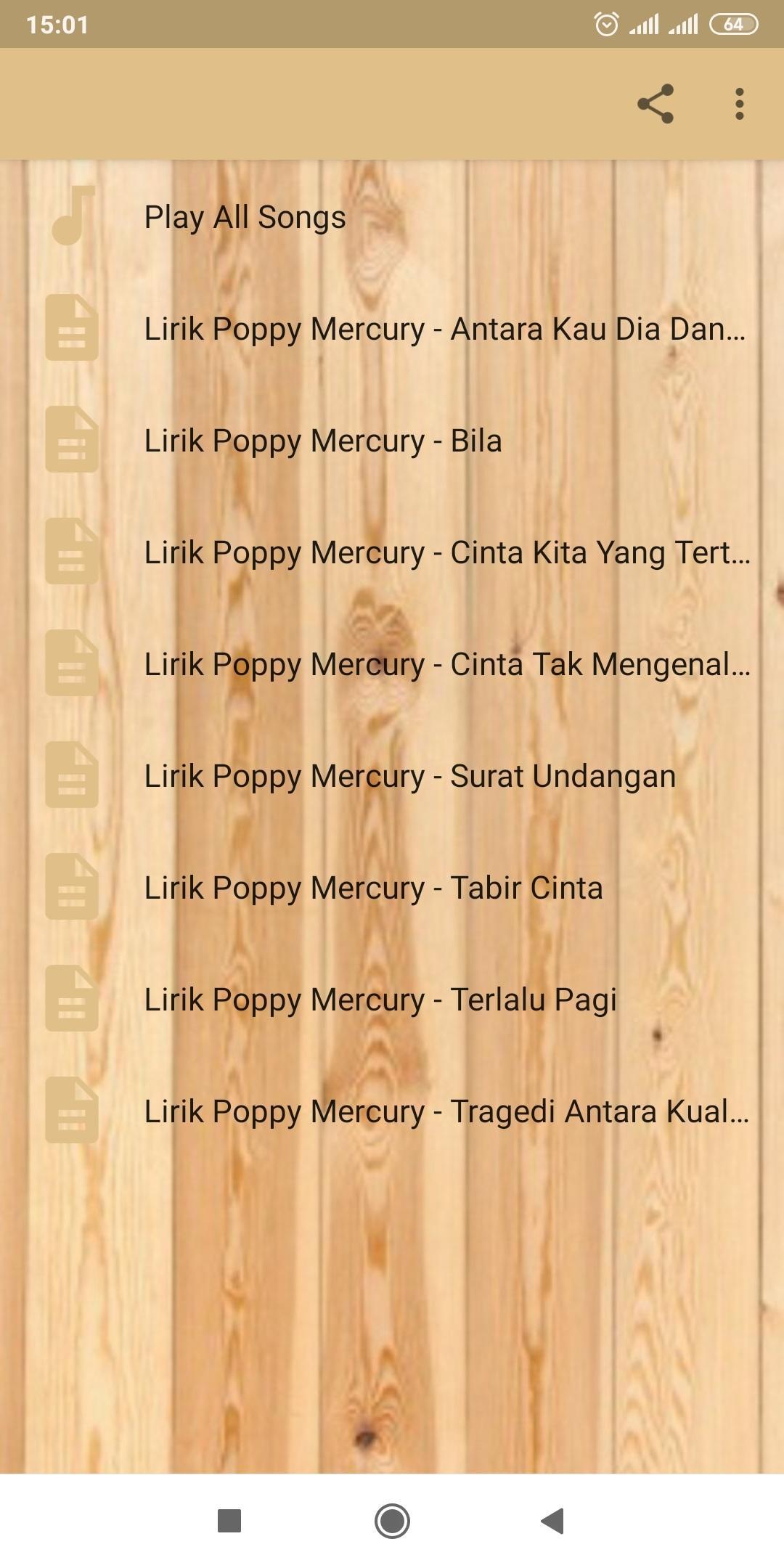 Lagu Poppy Mercury Surat Undangan Offline Mp3 For Android Apk Download