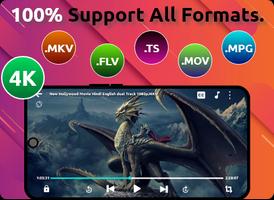 4k Video Player For Android Affiche