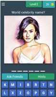 Guess celebrity name - Quiz-poster