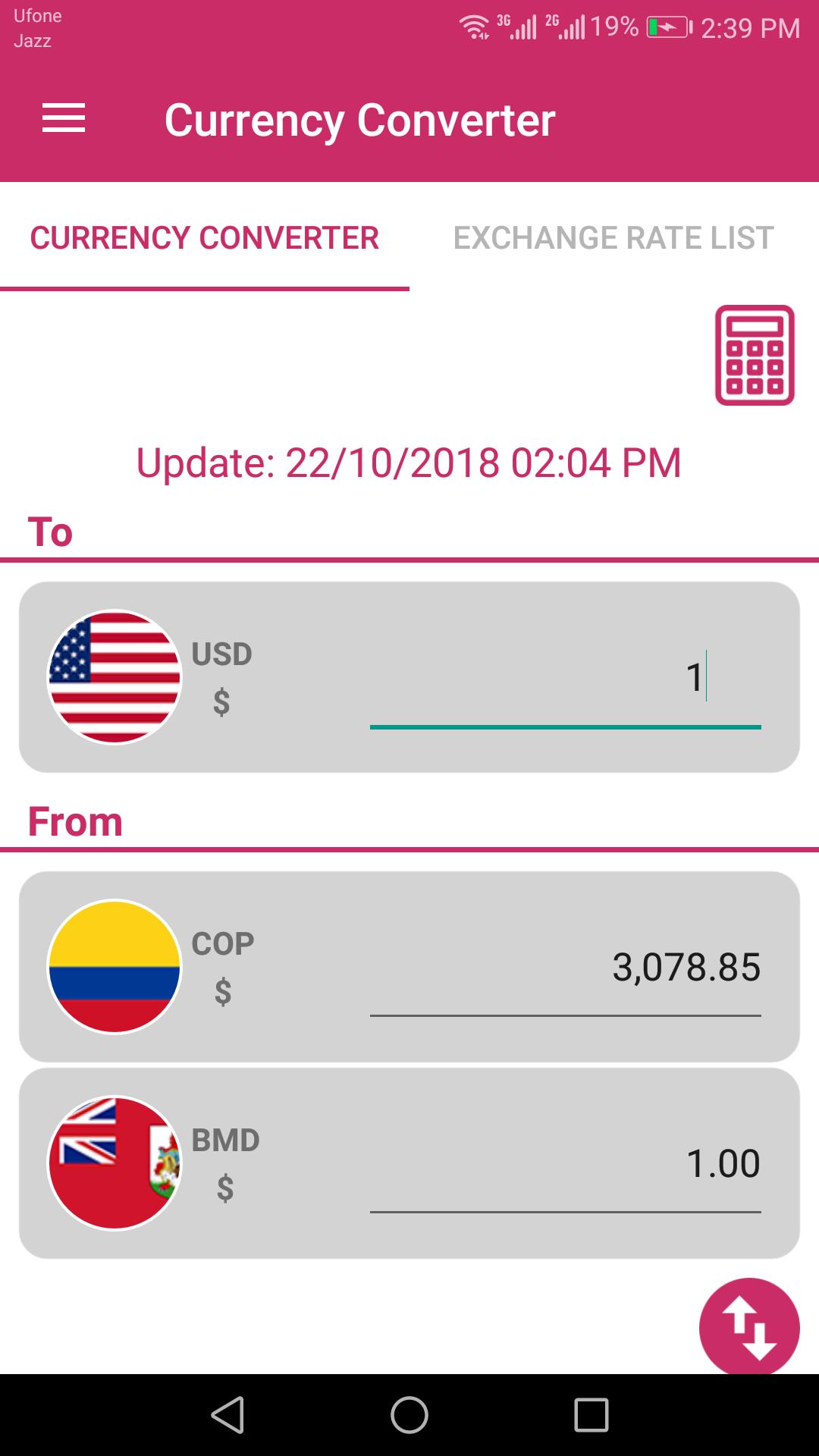 Us Dollar To Colombian Peso And Bmd Converter For Android Colombian Peso And Bmd Converter