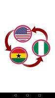 US Dollar To Ghanaian Cedi and NGN Converter App Affiche
