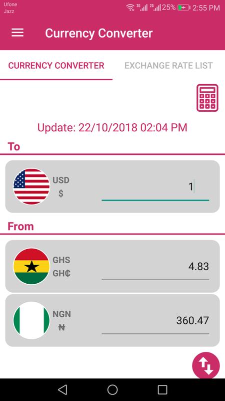 Us Dollar To Ghanaian Cedi And Ngn Converter For Android Apk Us Dollar To Ghanaian Cedi And Ngn Converter Screenshot 1