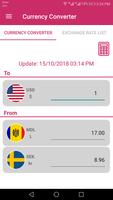 US Dollar To Moldovan Leu and SEK Converter App capture d'écran 1
