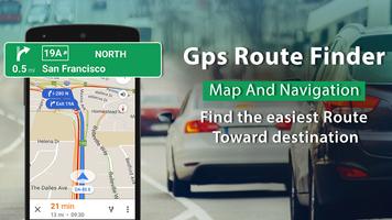 GPS Navigation Route Finder Map & Satellite View poster