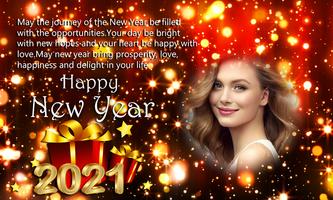 Happy New Year Photo Frame 2021 New Year Greetings تصوير الشاشة 1