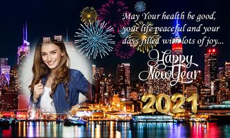 Happy New Year Photo Frame 2021 New Year Greetings captura de pantalla 2