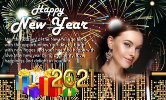 Happy New Year Photo Frame 2021 New Year Greetings capture d'écran 3