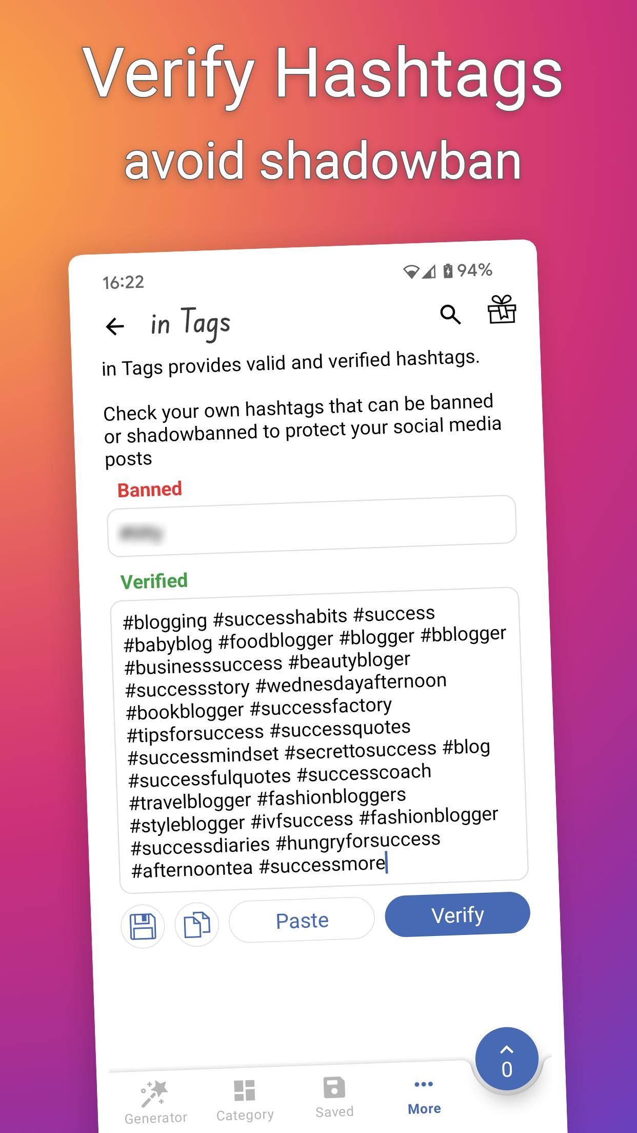 in Tag - Generatore di hashtag APK per Android Download