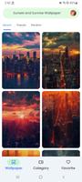 Sunset and Sunrise Wallpaper Affiche