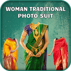 Women Traditional Dress Photo Frame icône