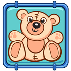 Toy Teddy Bear Falling ícone