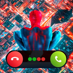 Spider hero man call super icon