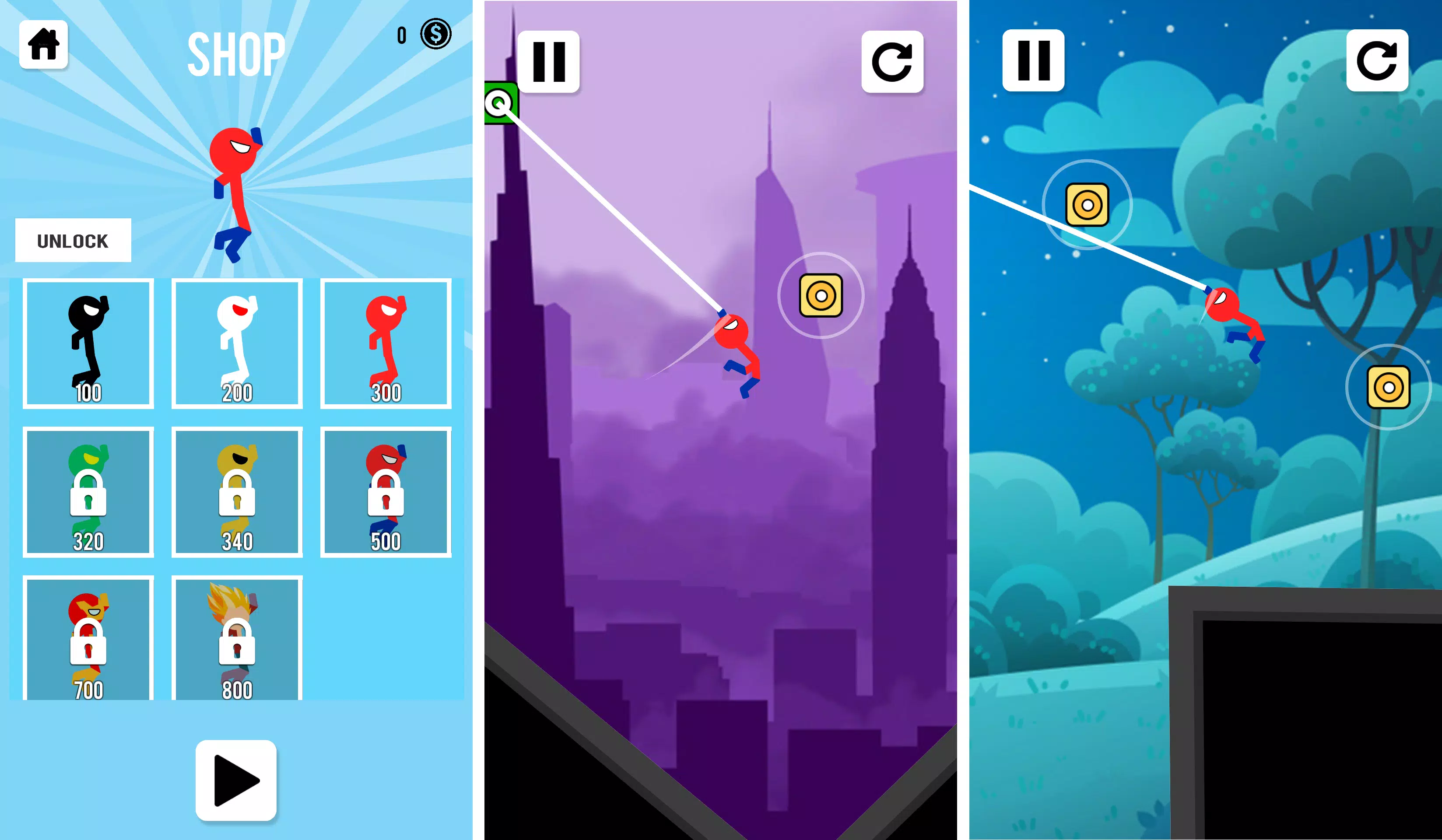 Stickman Superhero Hook - Super Stick Heroes Swing APK for Android Download