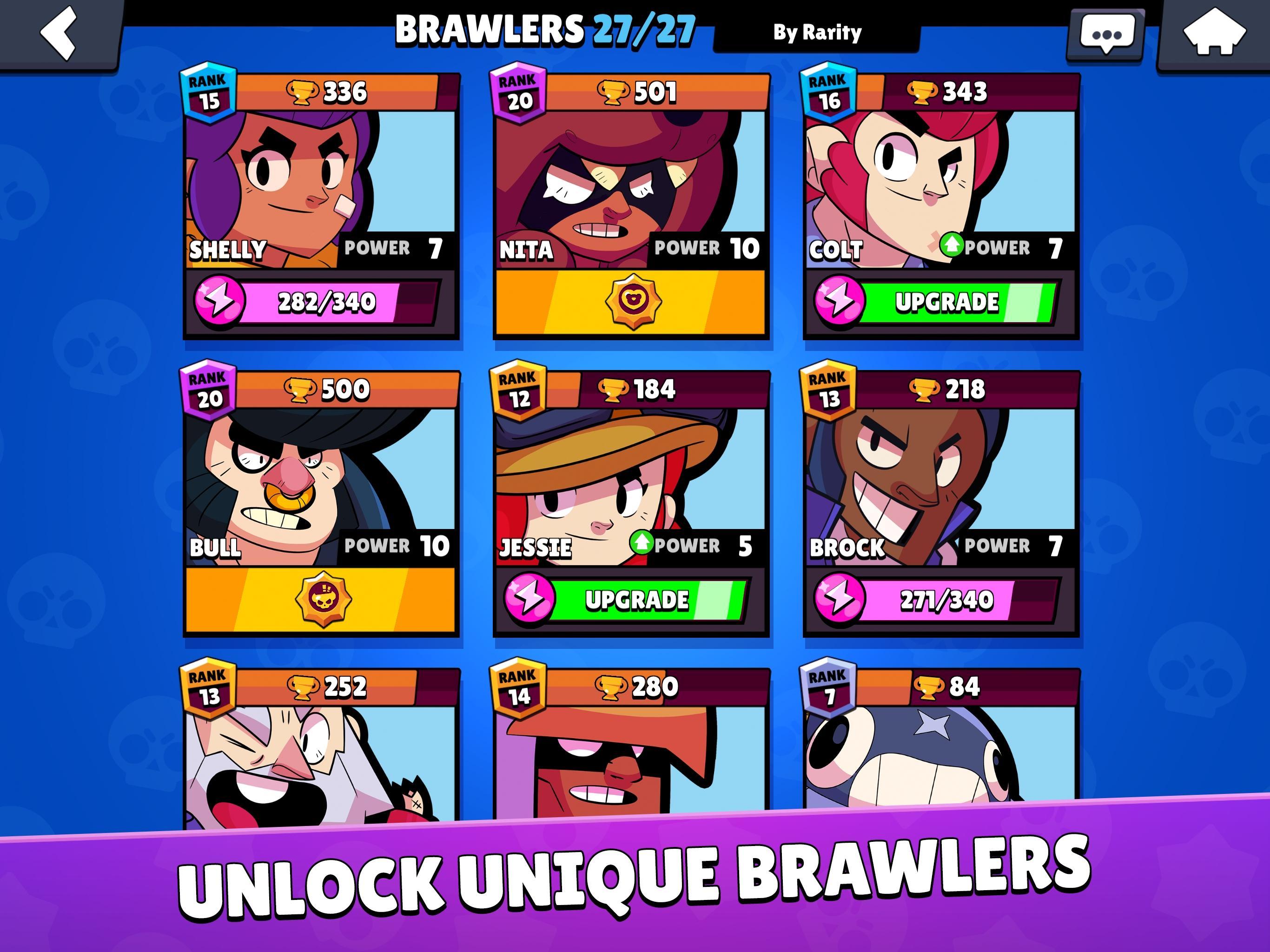 Brawl Stars Apk Download Pick Up Your Hero Characters In 3v3 Smash And Grab Mode Brock Shelly Jessie And Barley