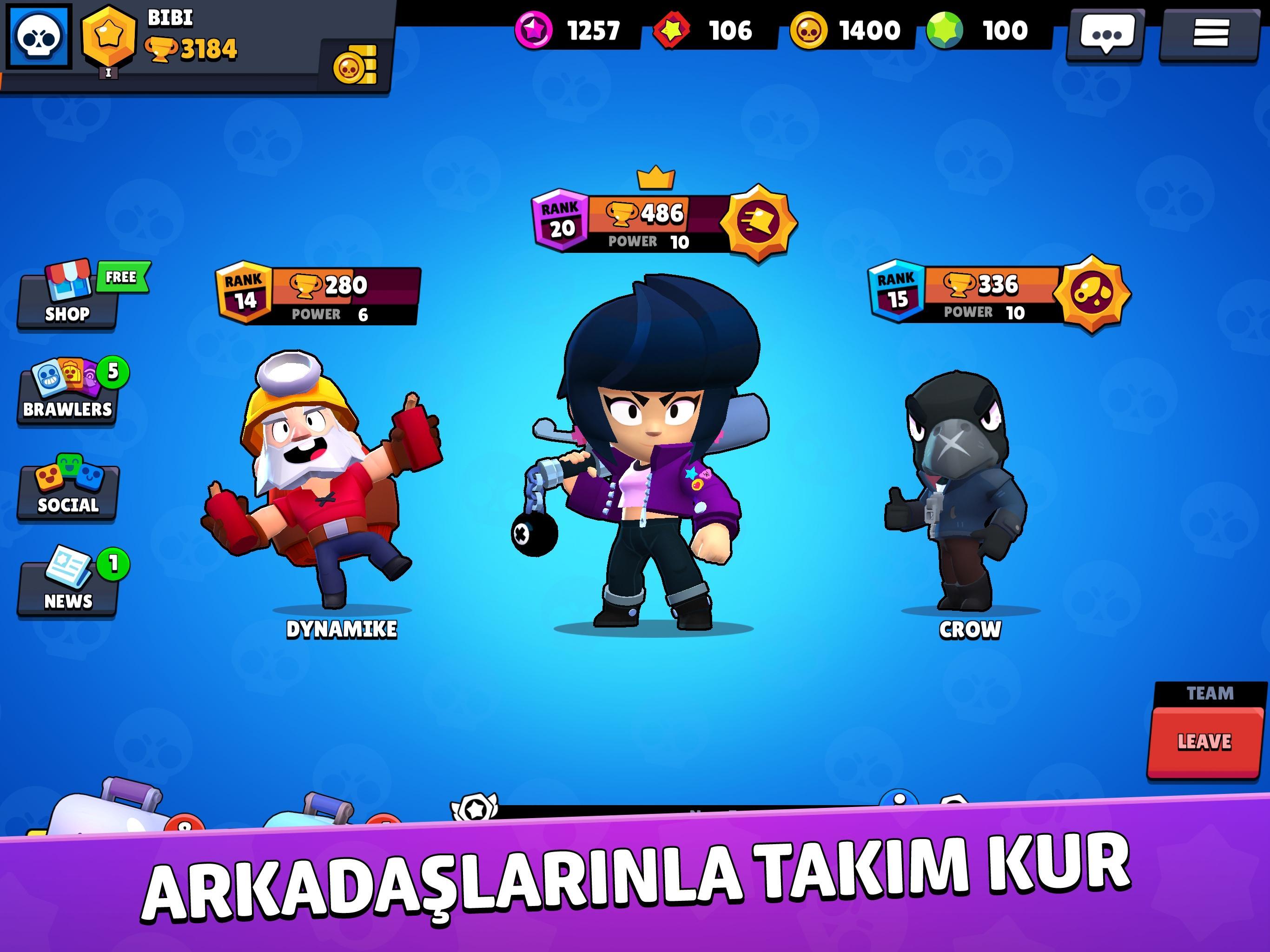Brawl Stars APK Download, pick up your hero characters in 3v3 smash and