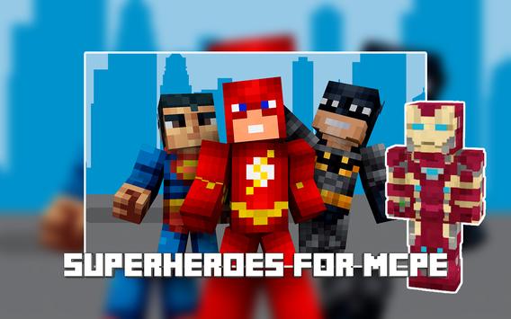 Best Skins and Mods Superheroes for Minecraft PE poster