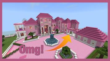 Poster Pink Princess House maps for MCPE
