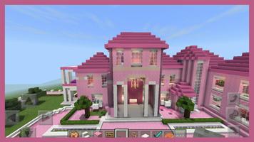 Pink Princess House maps for MCPE ảnh chụp màn hình 1