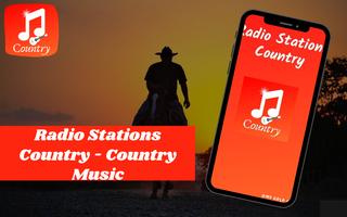 Radio Country Stations - Country Music fm Gratis Affiche